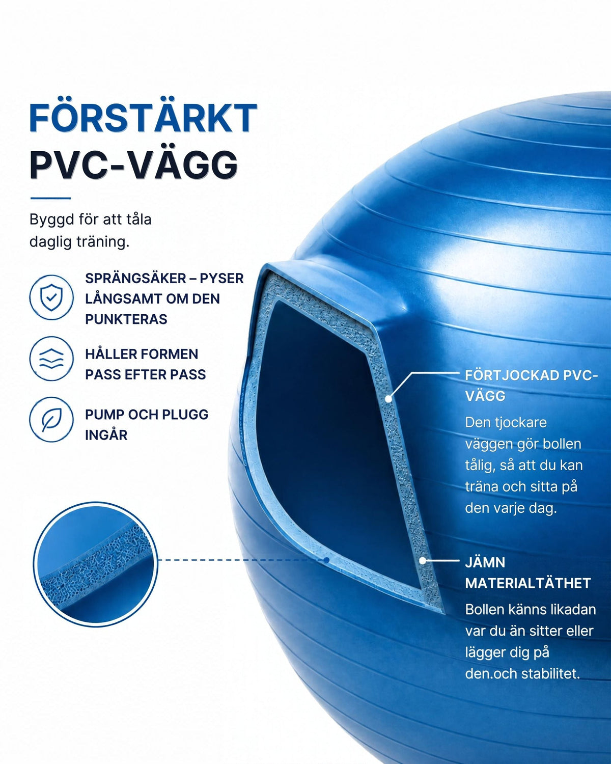Gymboll med pump - Stabil Posture
