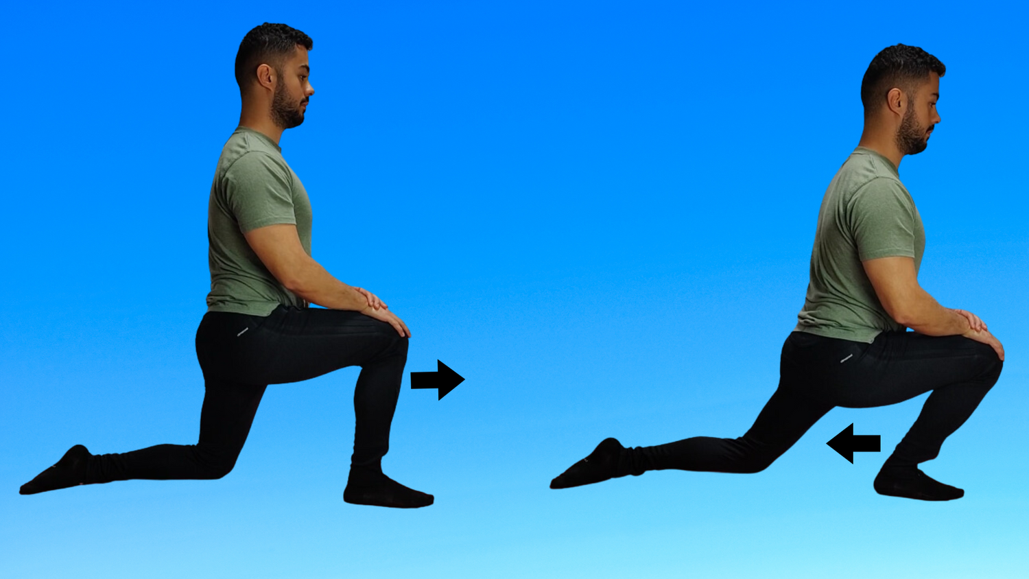1- Knästående höftstretch - Övning för ländryggsmärta - Stabil Posture