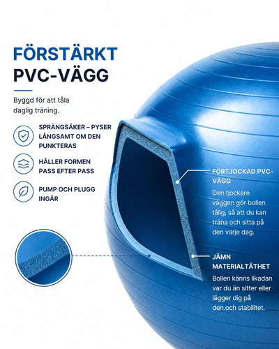 Gymboll med pump - Stabil Posture