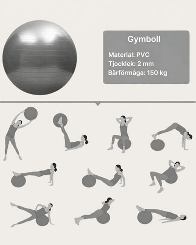 Gymboll med pump - Stabil Posture