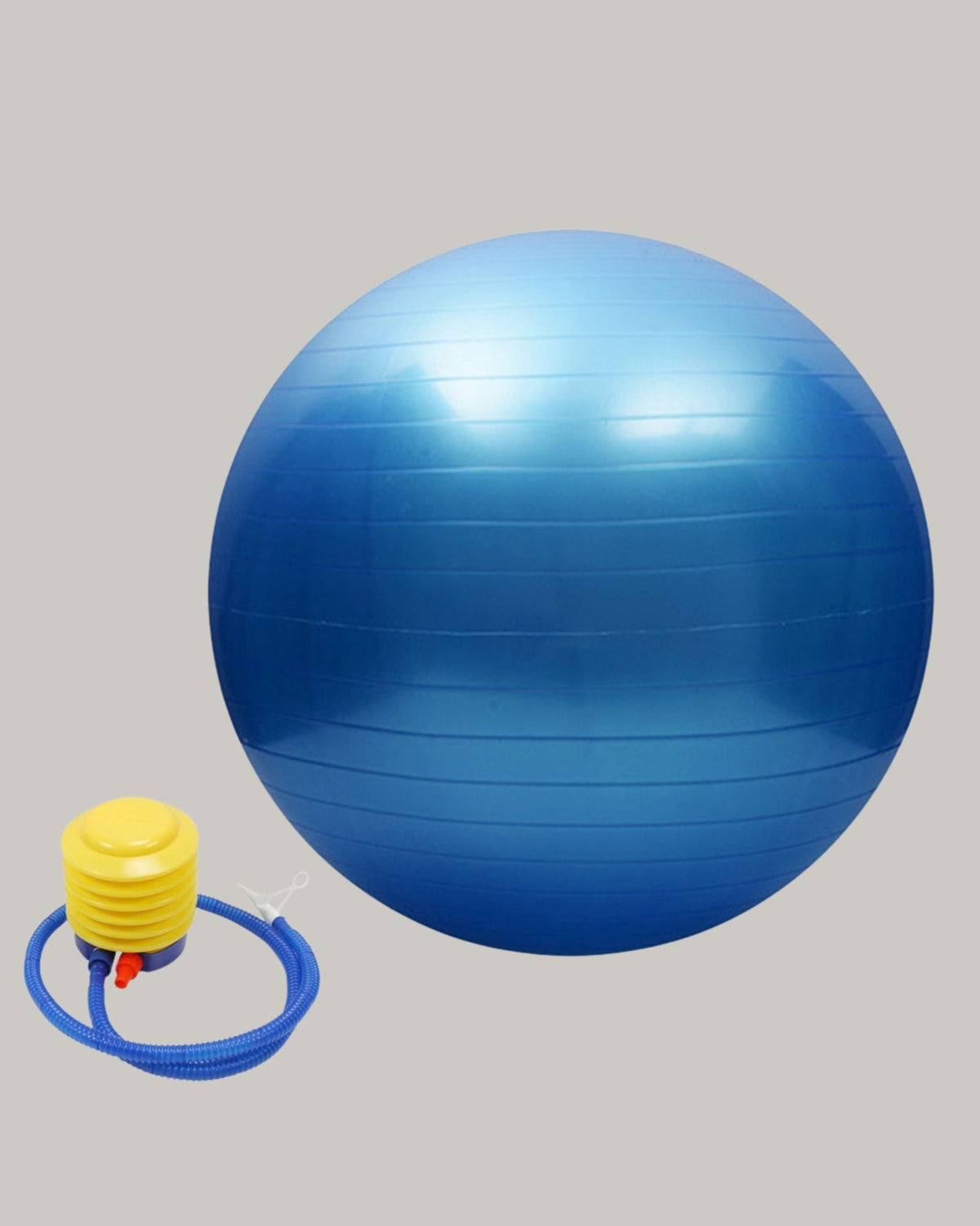 Blå Gymboll Stabil med gul fotpump - Stabil Posture